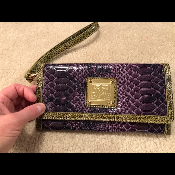 Purple croc embossed handbag - Picture 8 of 8